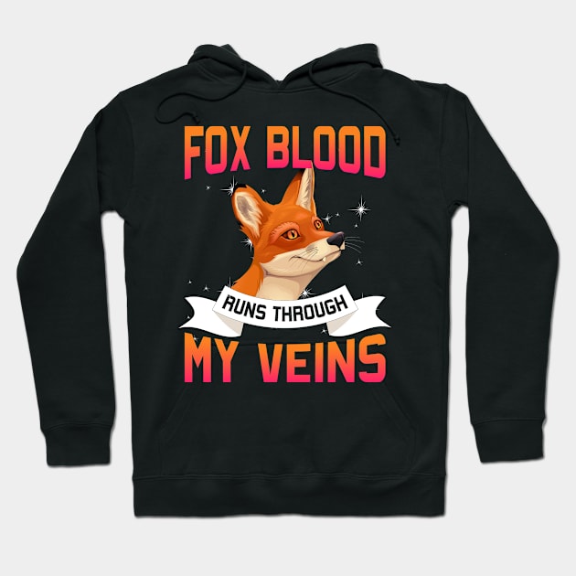 Fox Animal Lover Hoodie by PixelArt